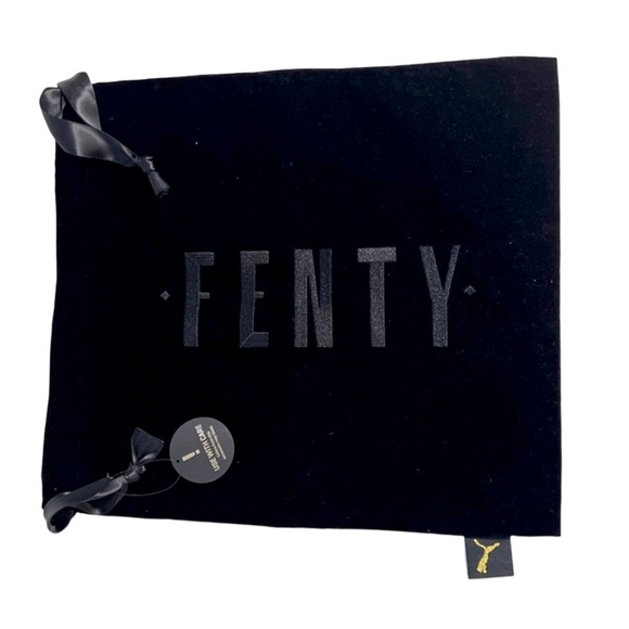 New with tag NWT Fenty Puma Black Velvet Drawstring Dust pouch 15.5x14 - Picture 1 of 6